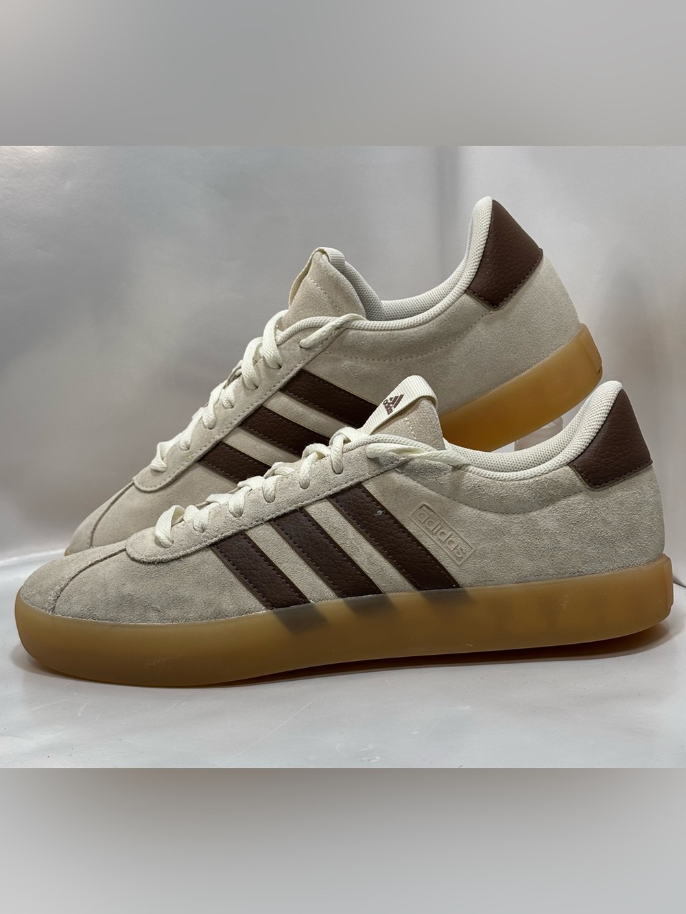 Adidas Women's Size 9.5 VL Court 3.0 Cream White/Cream Casual Sneakers